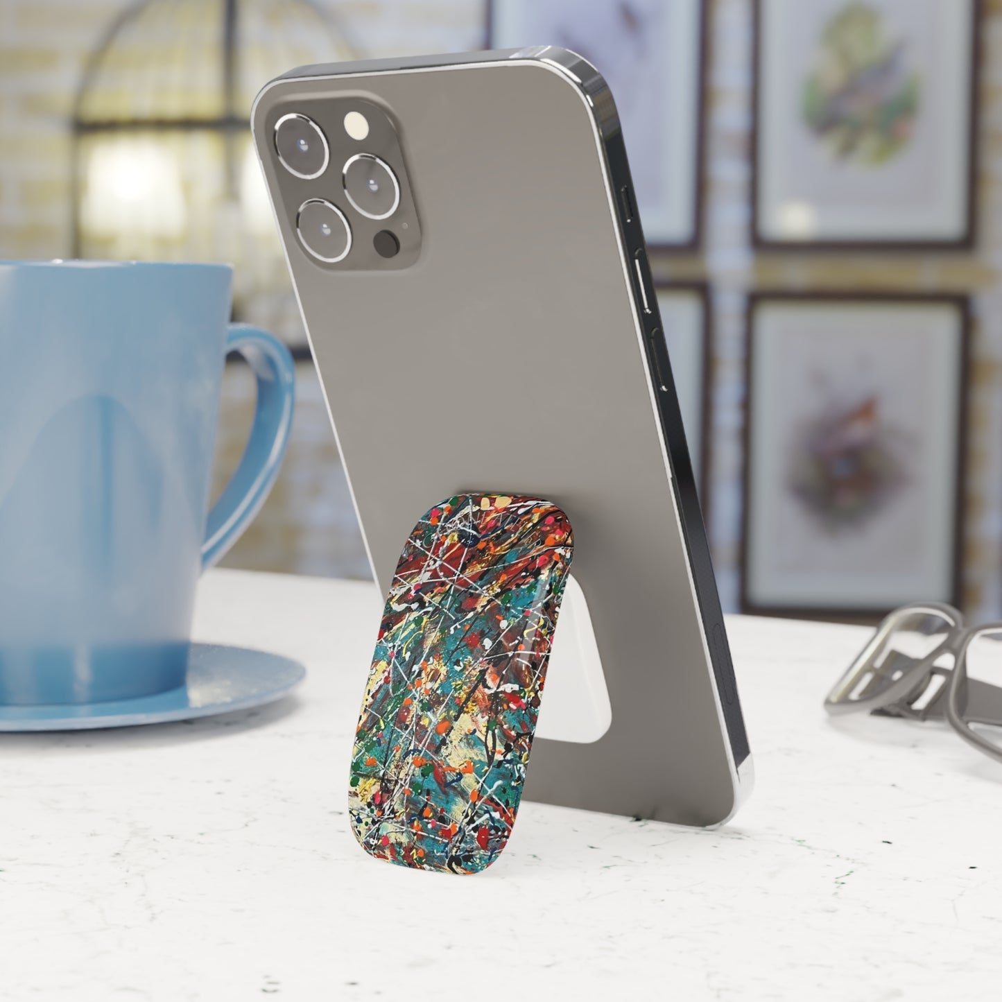 Colorful Phone Grip & Stand - Abstract Art by GhoneAtelier